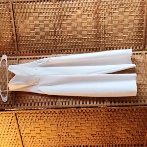 HAVE Women's White, Strapless, Cropped Wide Leg,  Jumpsuit Romper with Pockets